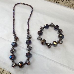 Crystal Necklace and Bracelet Set
